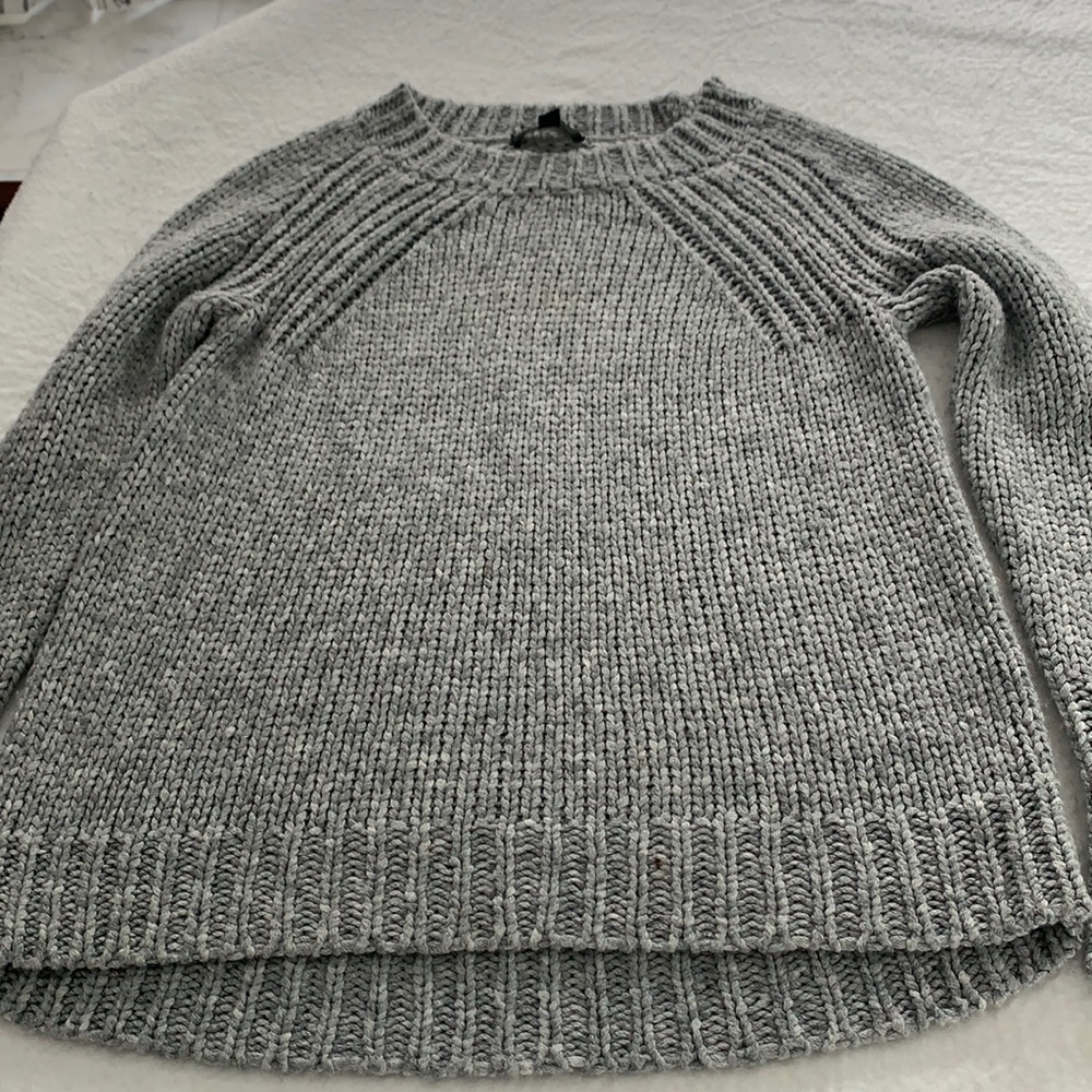 Ann Taylor Chunky Knit Sweater Grey